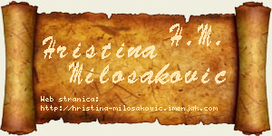 Hristina Milošaković vizit kartica